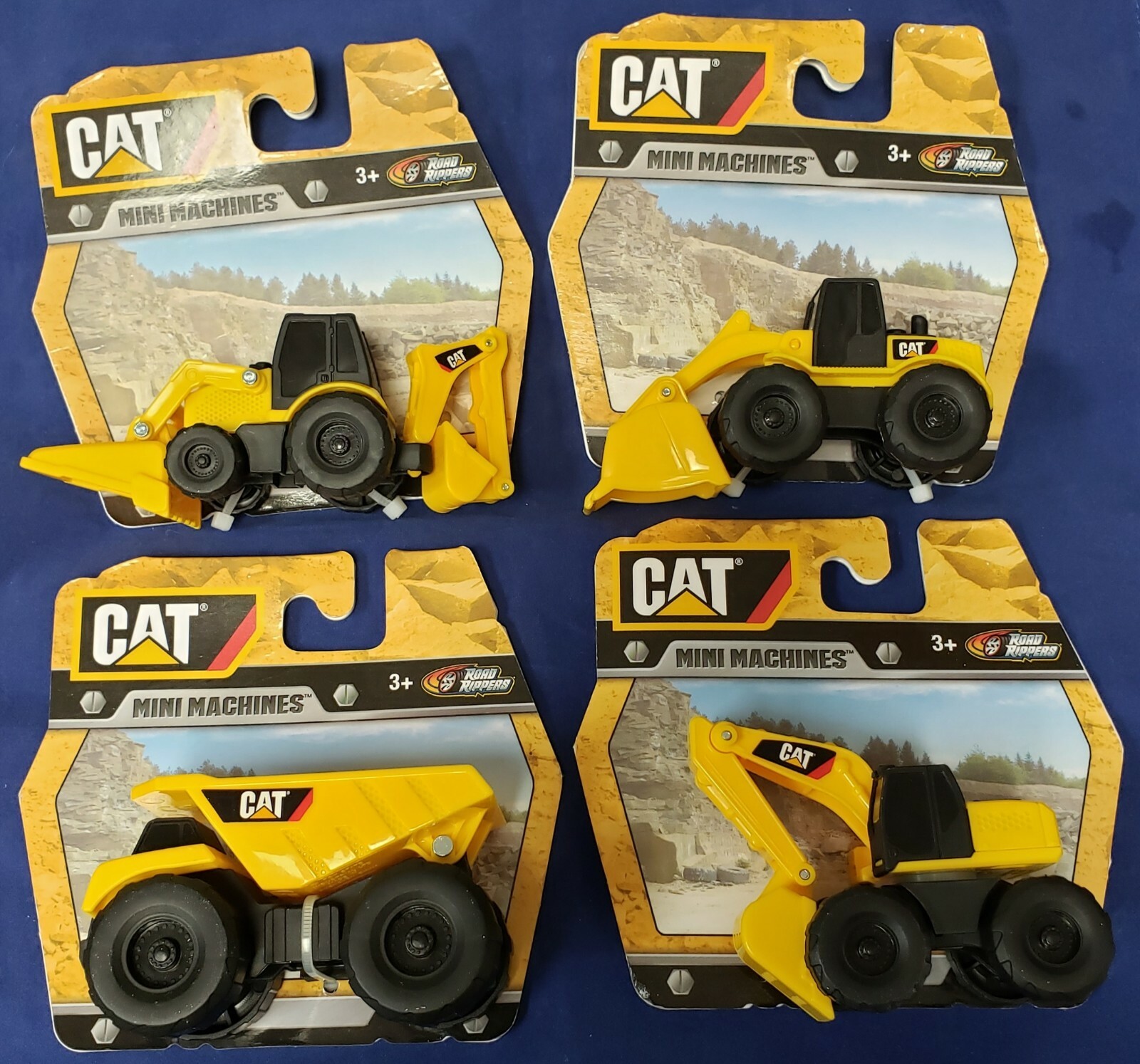 Toy State Road Rippers – Set of 4 – Cat Plastic Mini Machines Construction