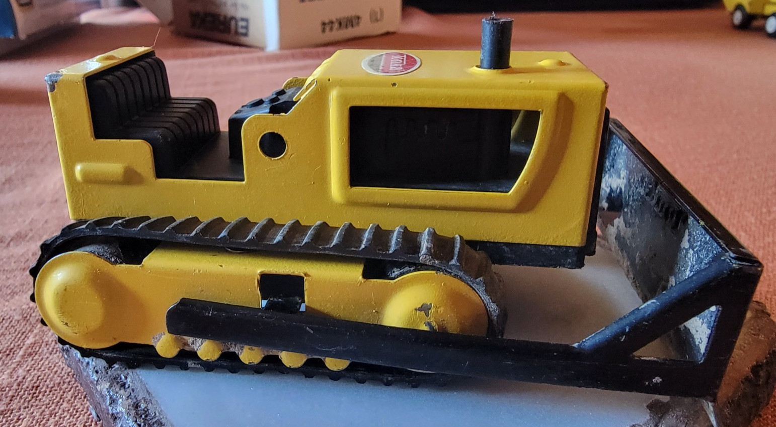 Vintage Tonka Mini Bulldozer – Small Pressed Steel Yellow & Red 🚧🚜GB62