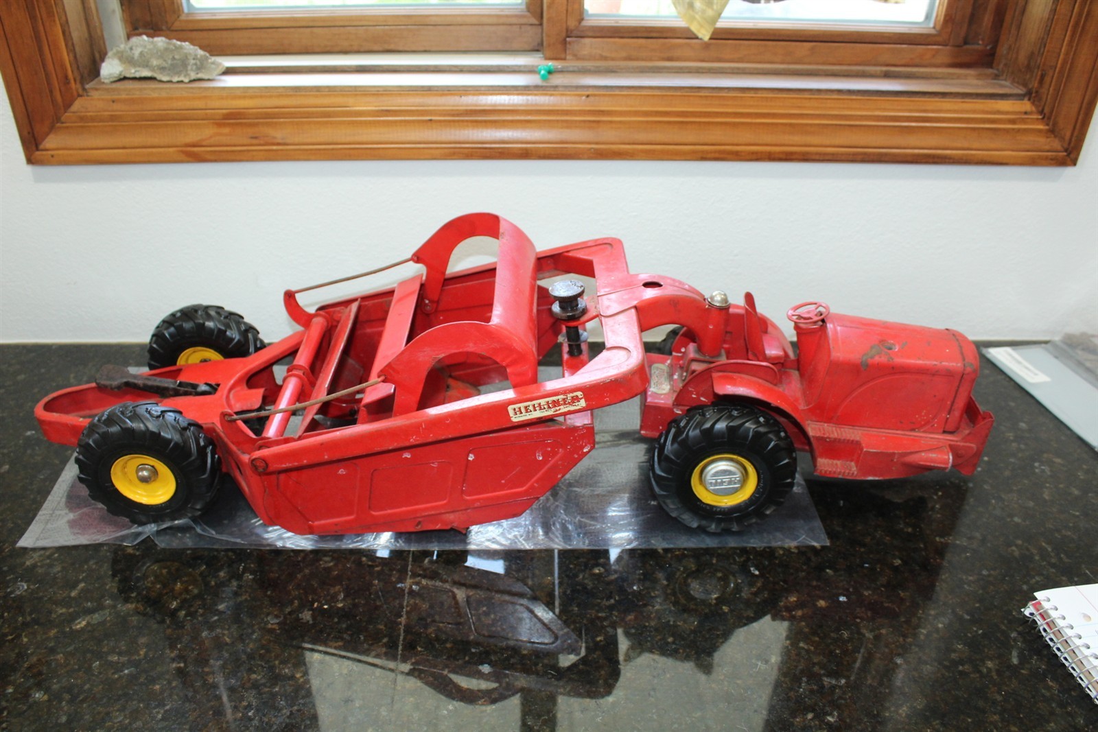 Vintage Toy Earth Mover Red 29&Prime; Long Ca. 1950&rsquo;s by Model Toys Doepke Heiliner