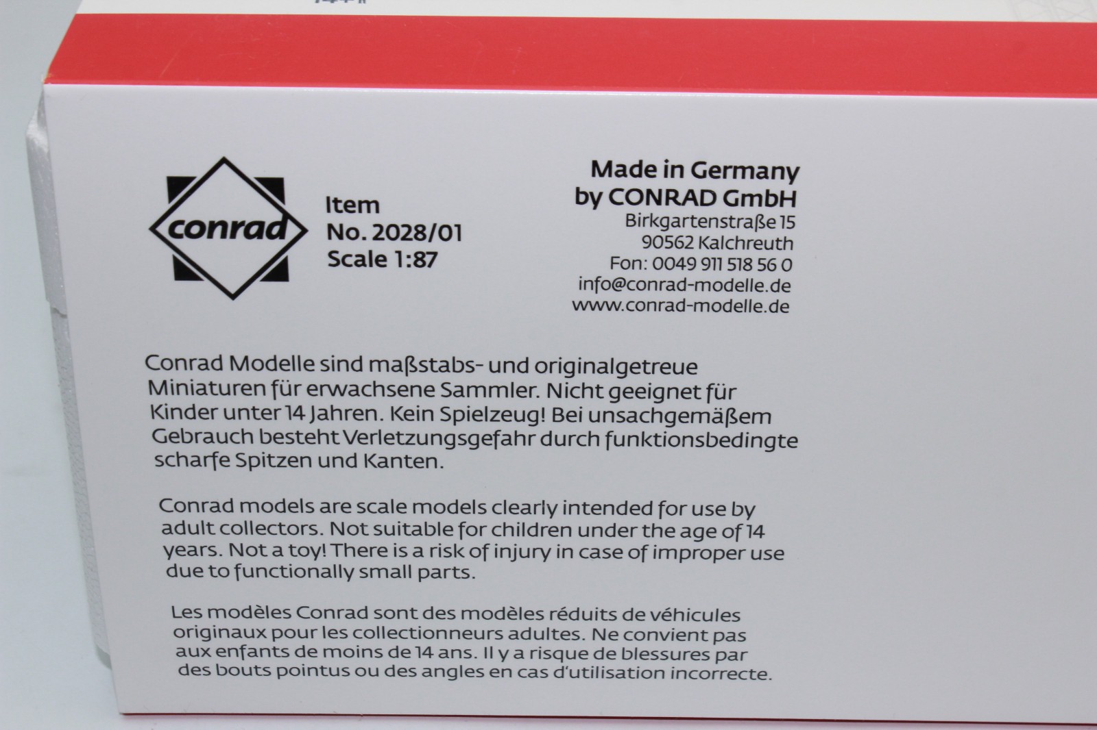 Conrad 2028 Potain MDT 389 Tower Crane 1:87 H0 New With Box