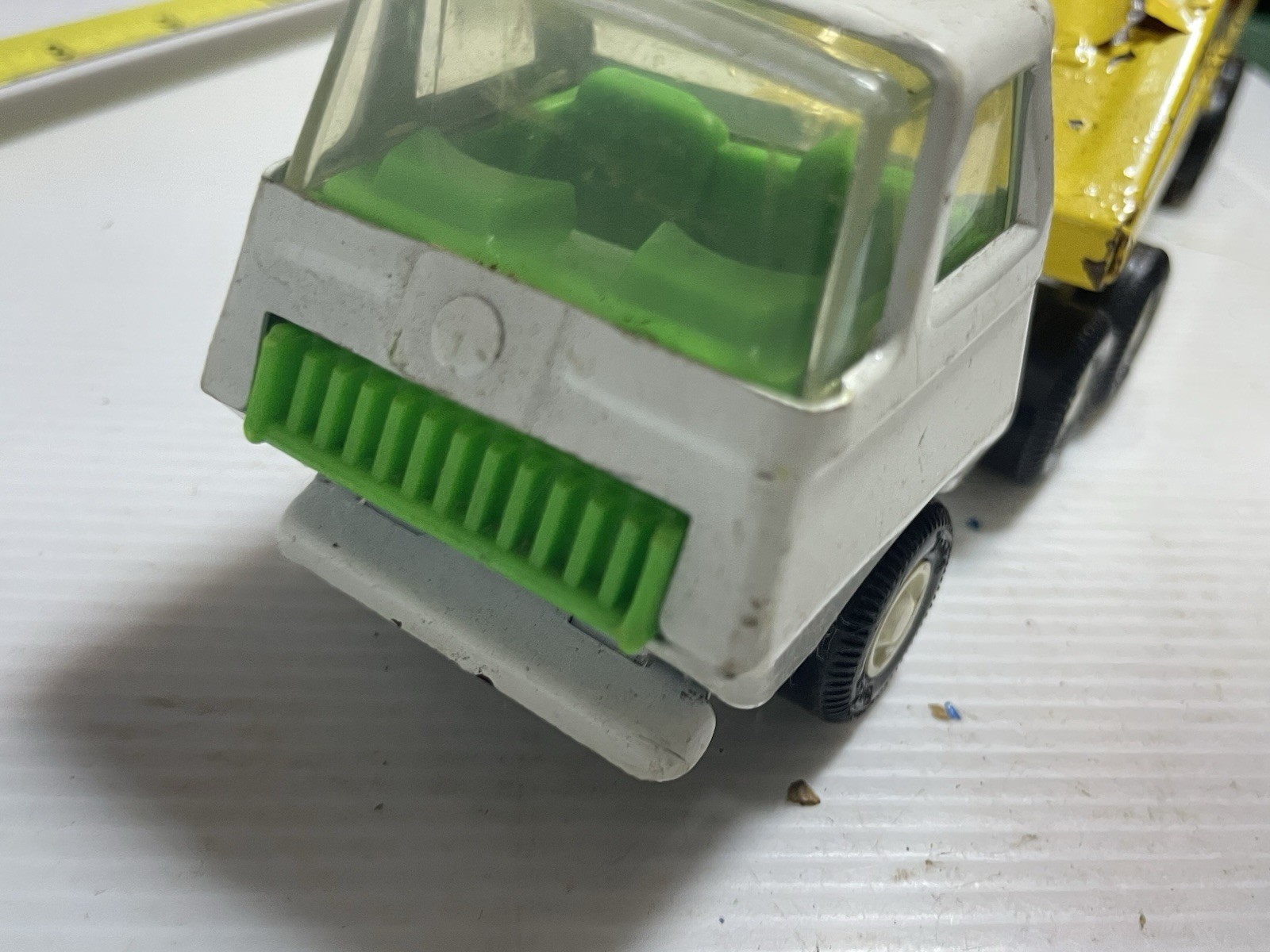 vintage 1970 Tiny Tonka pressed steel toy truck Mini Bottom Dump Tractor Trailer