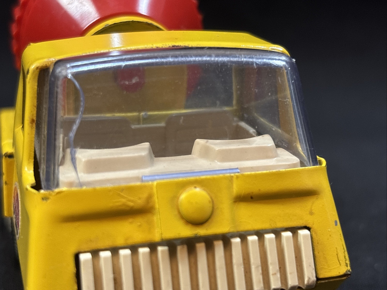 Tonka 1960s 5&Prime; Cement Mixer Truck Pressed Steel Yellow/Red MOUND