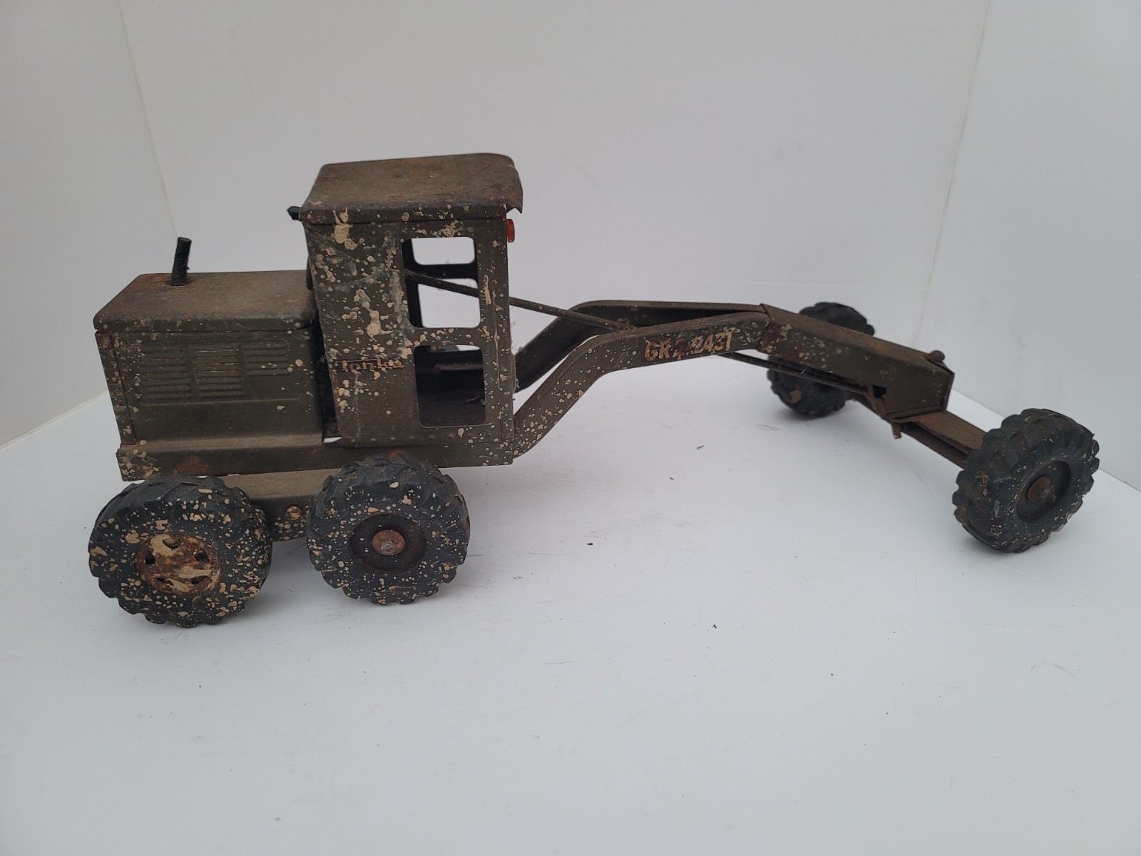 1960s Army Military Pressed Steel Tonka Road Grader – GR2-2431 For Parts