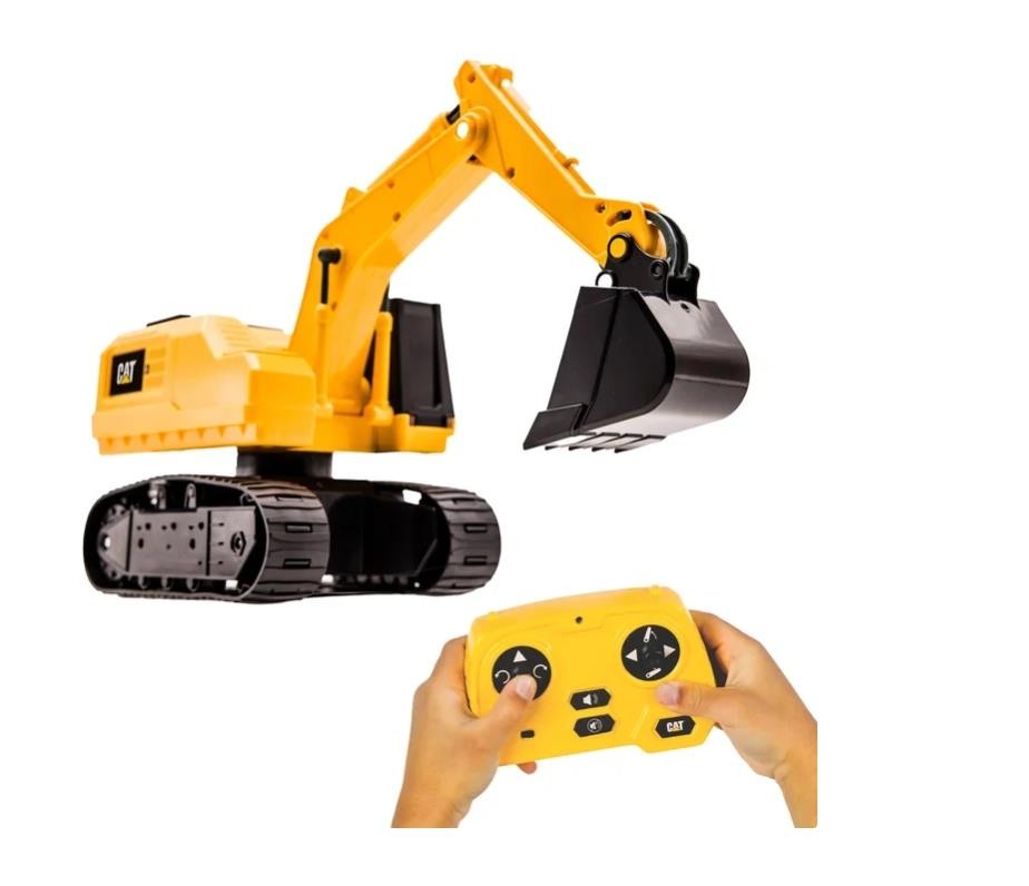 CAT Excavator Toy Radio Control RC Massive Mover Steel Lights Sounds Dig Scoop