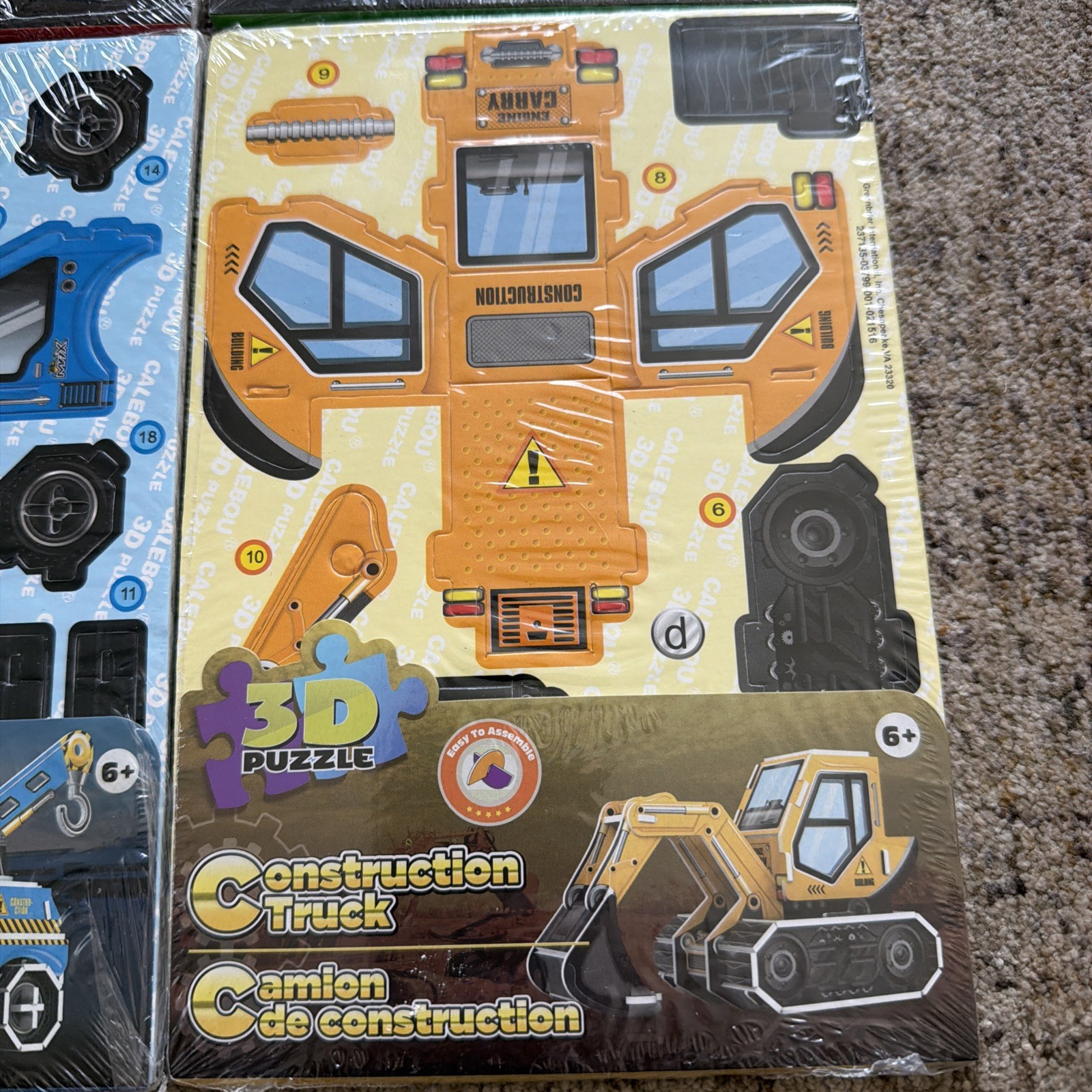 Lot Of 4 New Creative Kids 3D Puzzles Construction Trucks Greenbriar Toys Kit