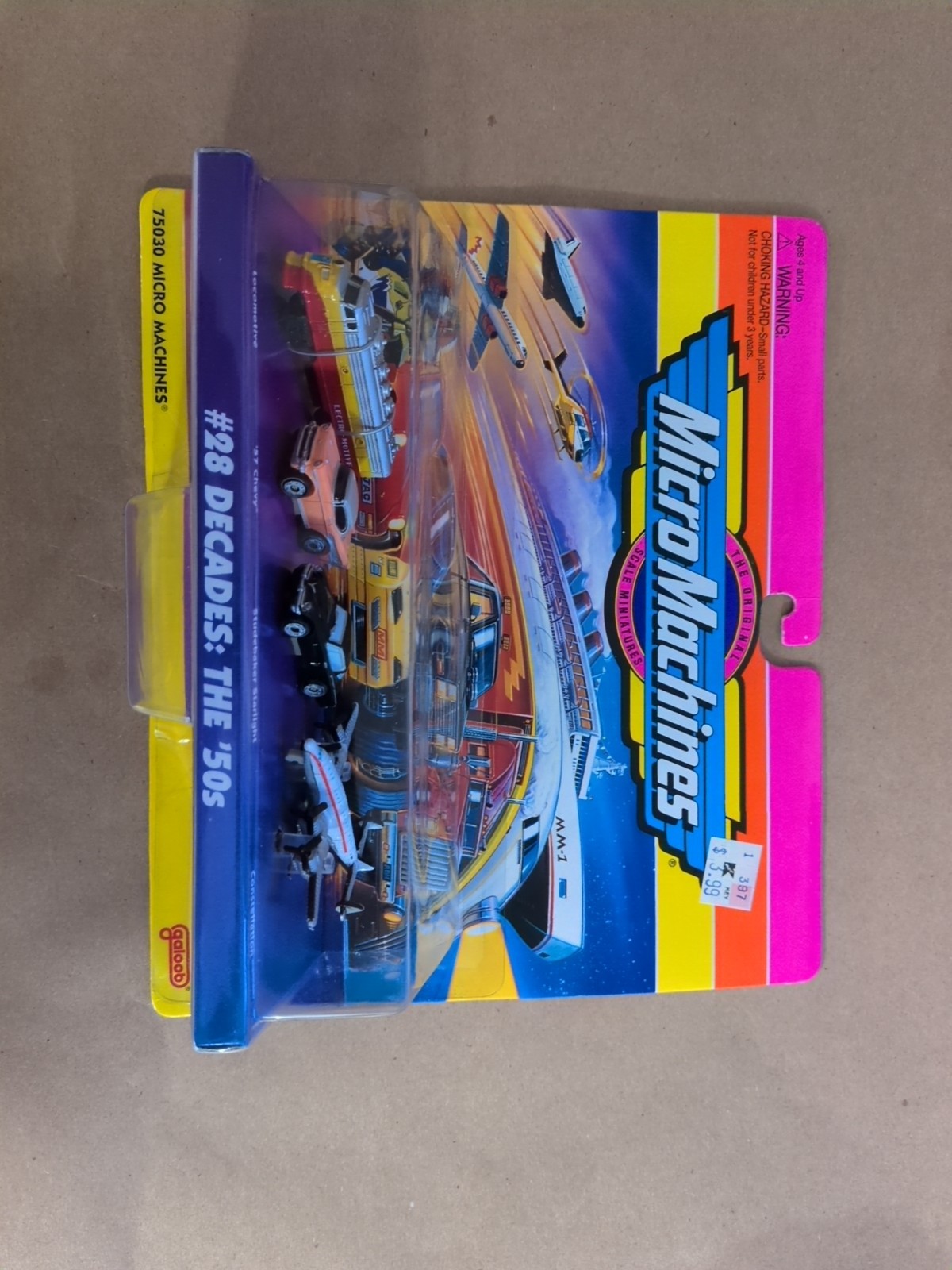 #28 Decades: The &rsquo;50s Micro Machines Sealed Set 1995 57 Chevy Studebaker