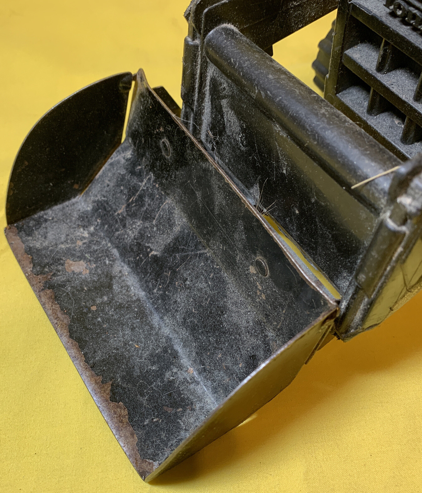Vintage Yellow Tonka T6 Backhoe Bulldozer Crane #810659 Metal Toy