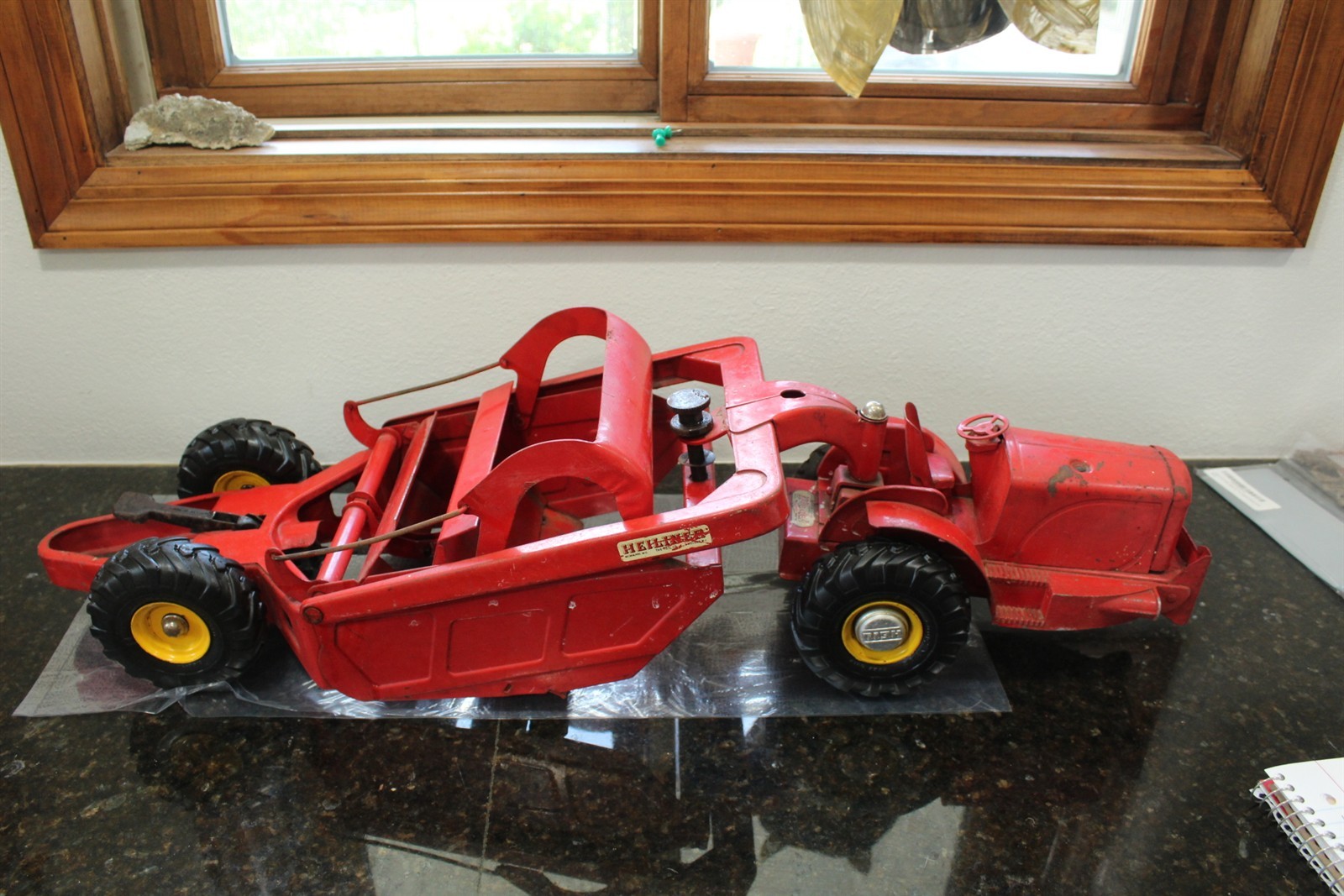 Vintage Toy Earth Mover Red 29&Prime; Long Ca. 1950&rsquo;s by Model Toys Doepke Heiliner