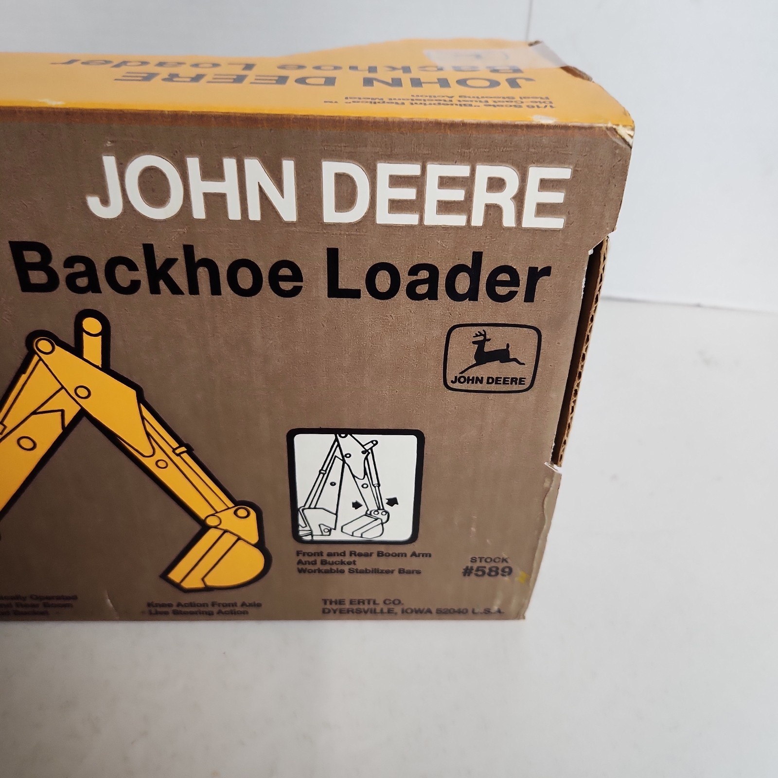 Vintage Ertl Company 1/16 John Deere Tractor Backhoe Loader USA New In Package