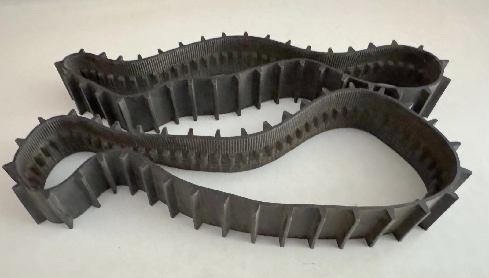 Two Rubber Toy Dozer/Tractor Track Chains – 10&Prime; x 1 1/4&Prime; – #81-0051-B-1