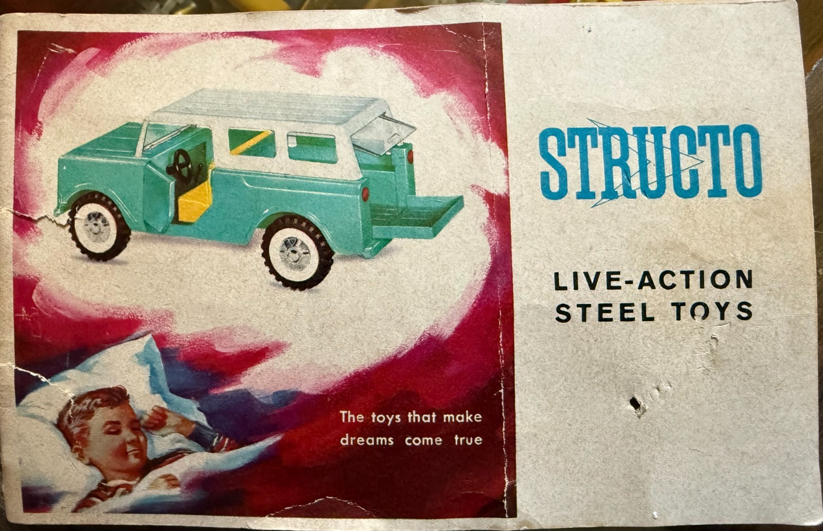 RARE Vtg Structo 1960&rsquo;s Hi-Lift Bulldozer & Sandloader Pressed Steel Made in USA