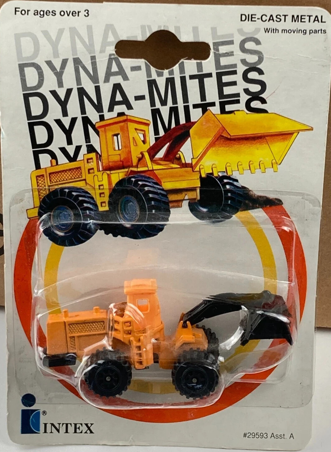 Vintage DYNA-MITES Wheel Loader INTEX Die Cast Metal CONSTRUCTION TOY #29593