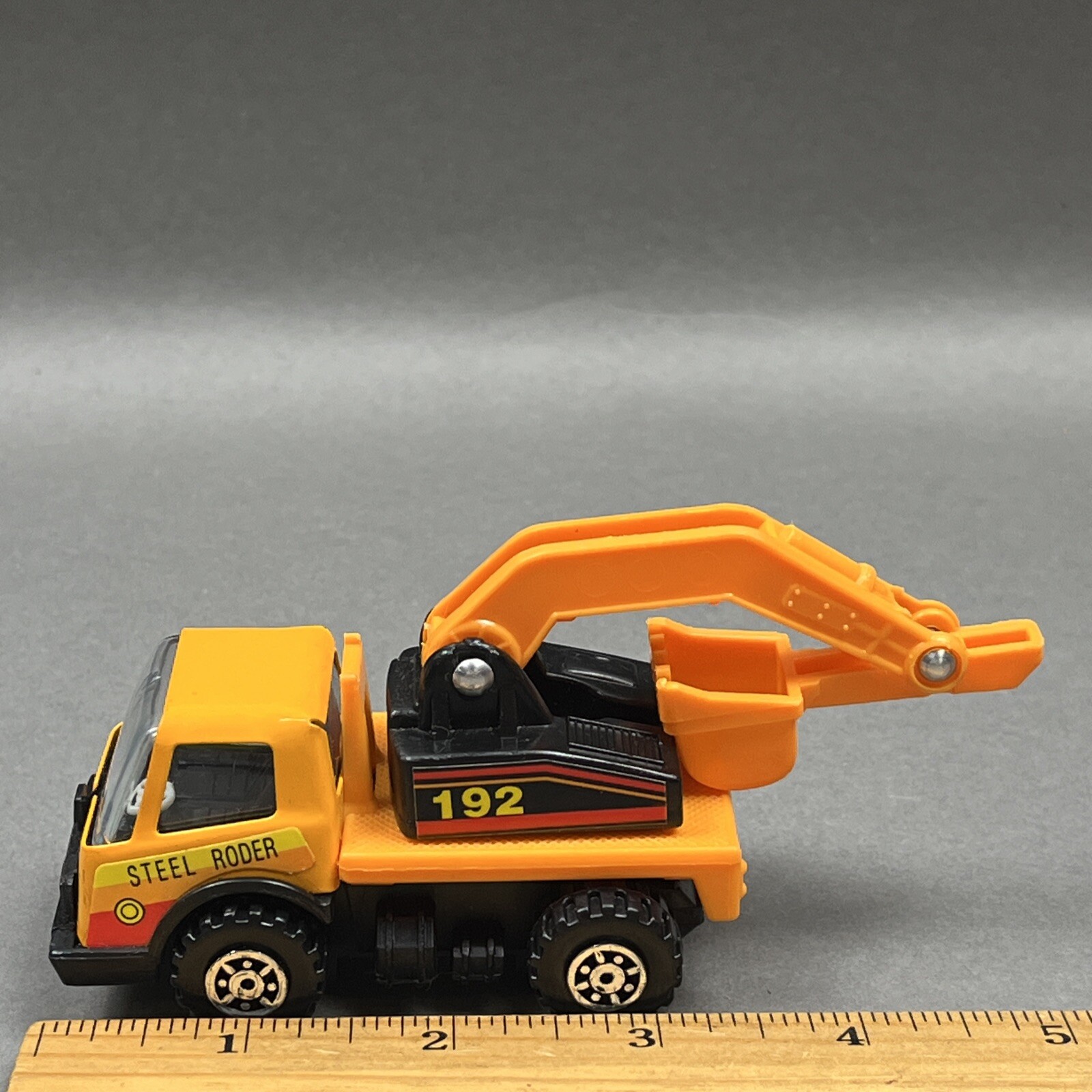 3.5” Mini Excavator Construction Truck Vehicle #192 – Steel Roder – Orange