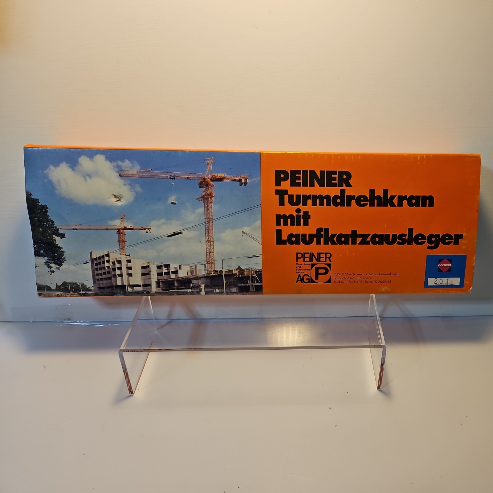 NOS Conrad (1/87th) #201 Peiner Tower Crane Turmdrehkran MIT Laufkatzausleger