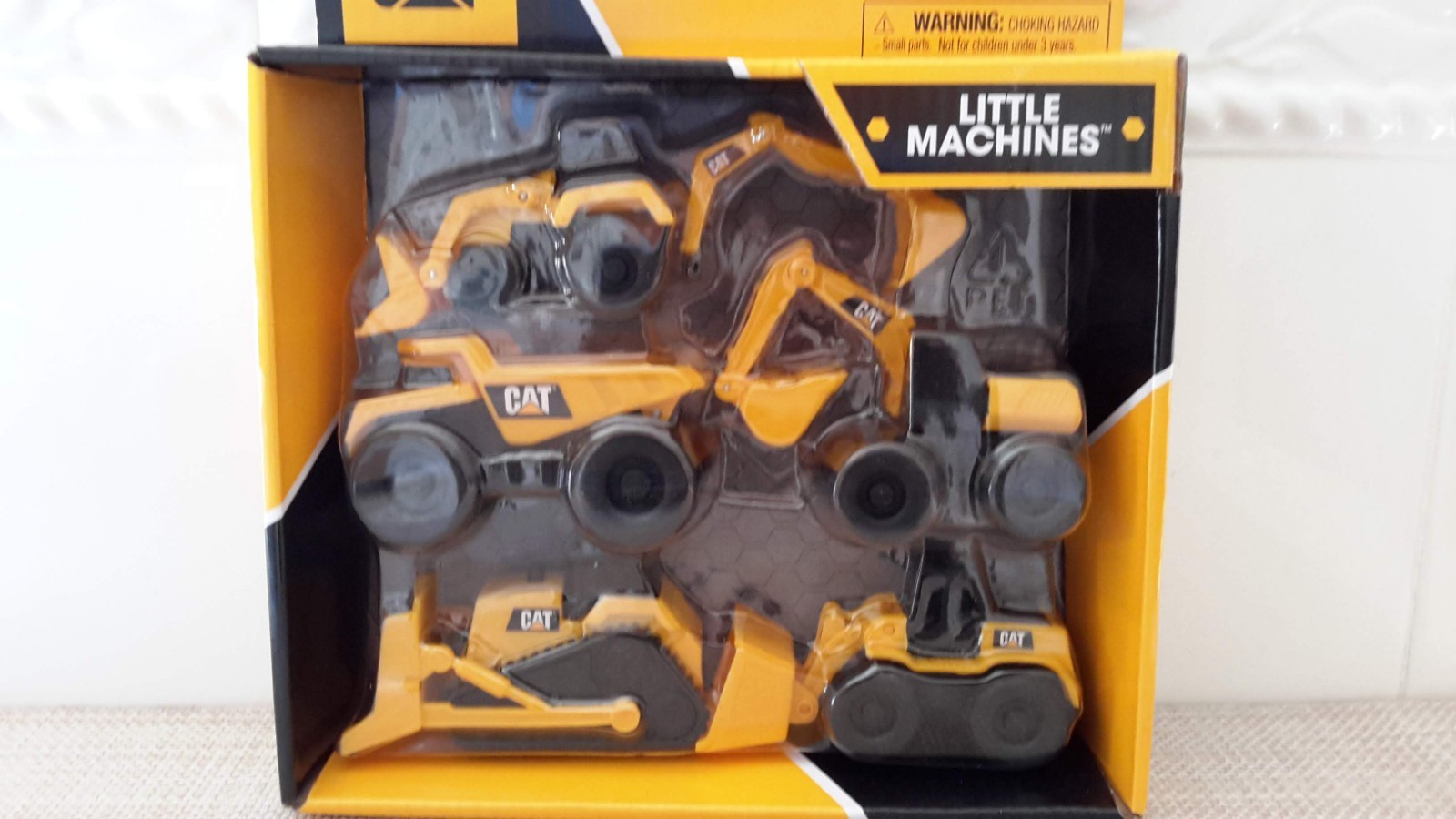 CAT Little Machines 5pc Construction Vehicle Set 2&Prime;-3&Prime; Bulldozer Excavator Load