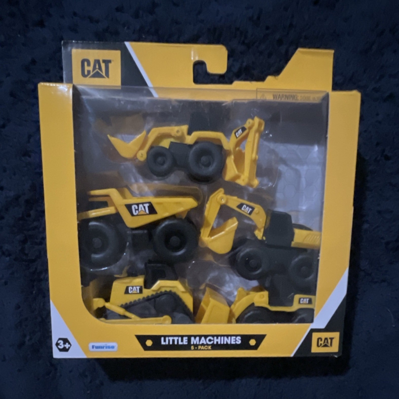 CAT Little Machines 5-Pack Construction Vehicles Yellow Black