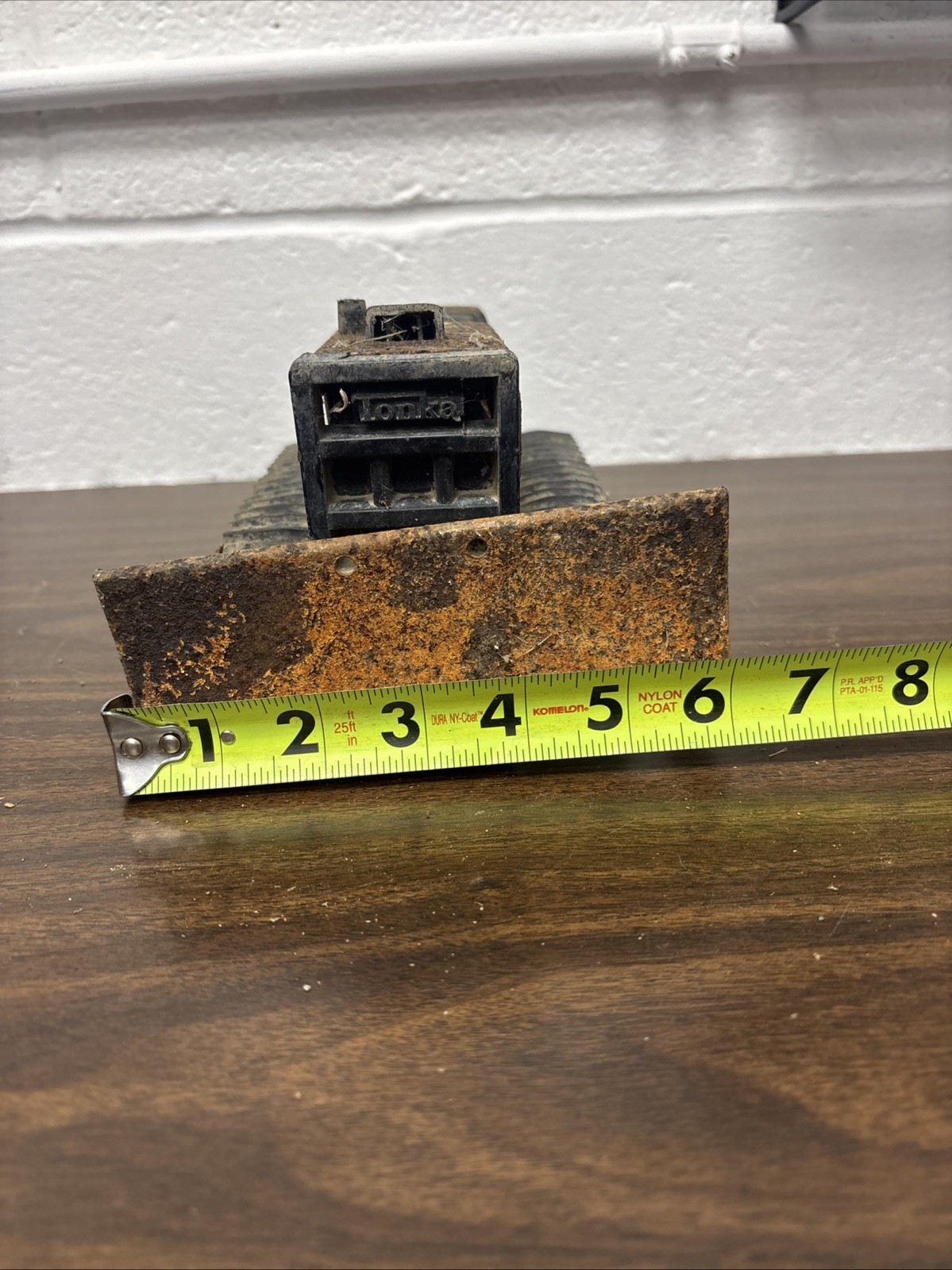 Vintage Tonka Orange Bull Dozer T-6 Pressed Steel