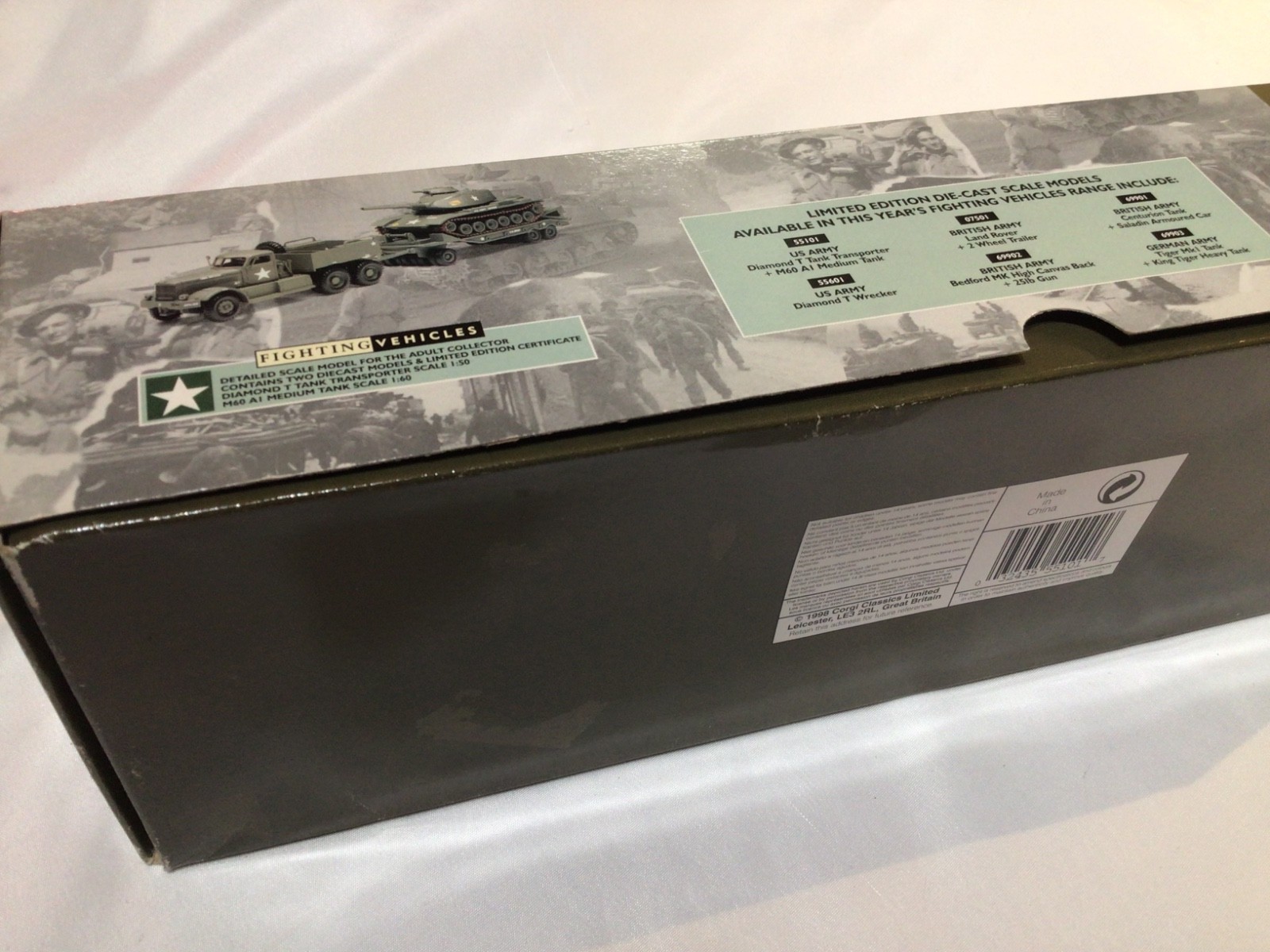 NEW Vintage CORGI USAF DIAMOND T TANK TRANSPORTER & M60 A1 MEDIUM TANK Model NIB