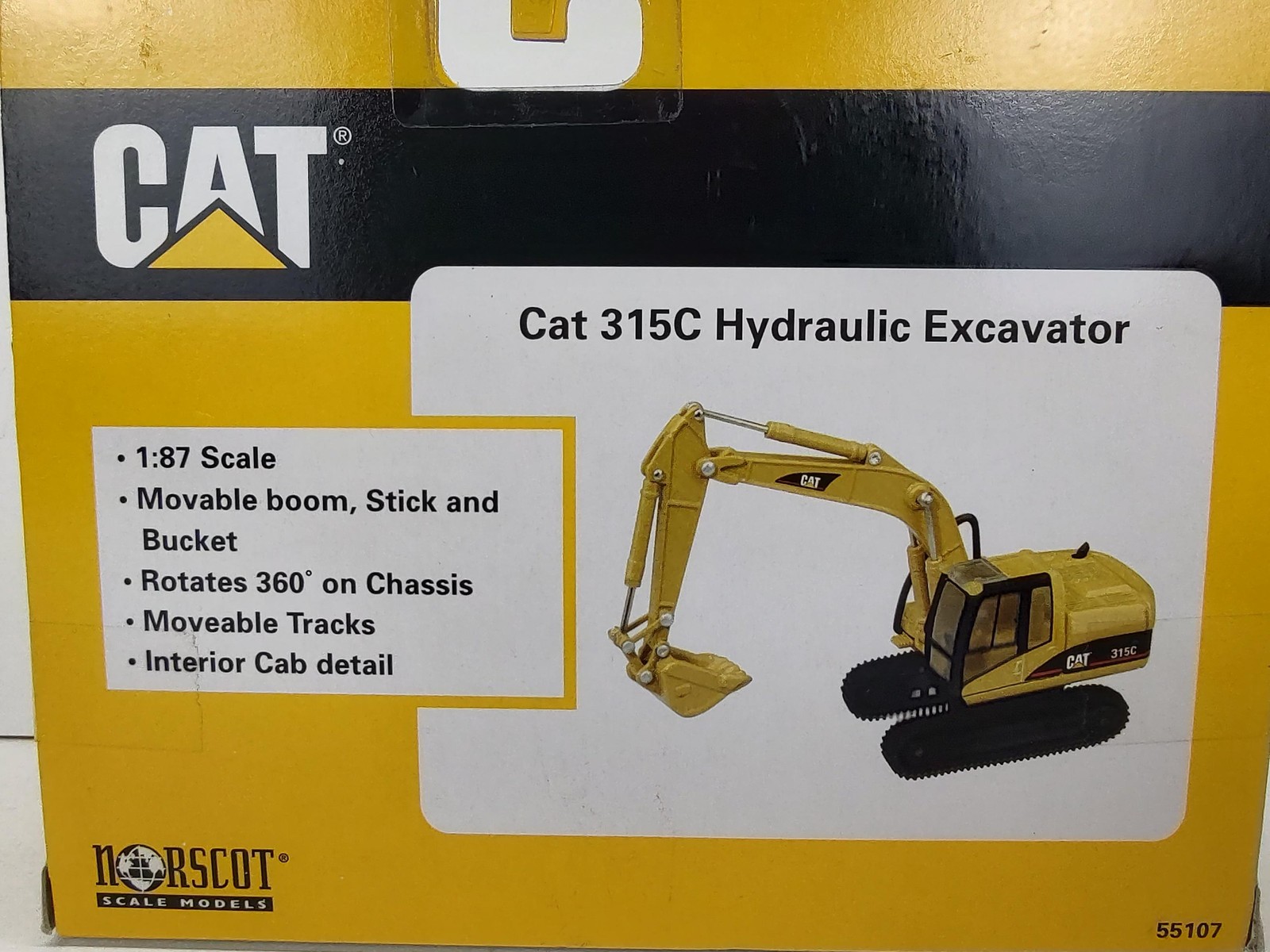 CAT 315C Hydraulic Excavator Die-Cast 1:87 Scale Norscot Model Collectible