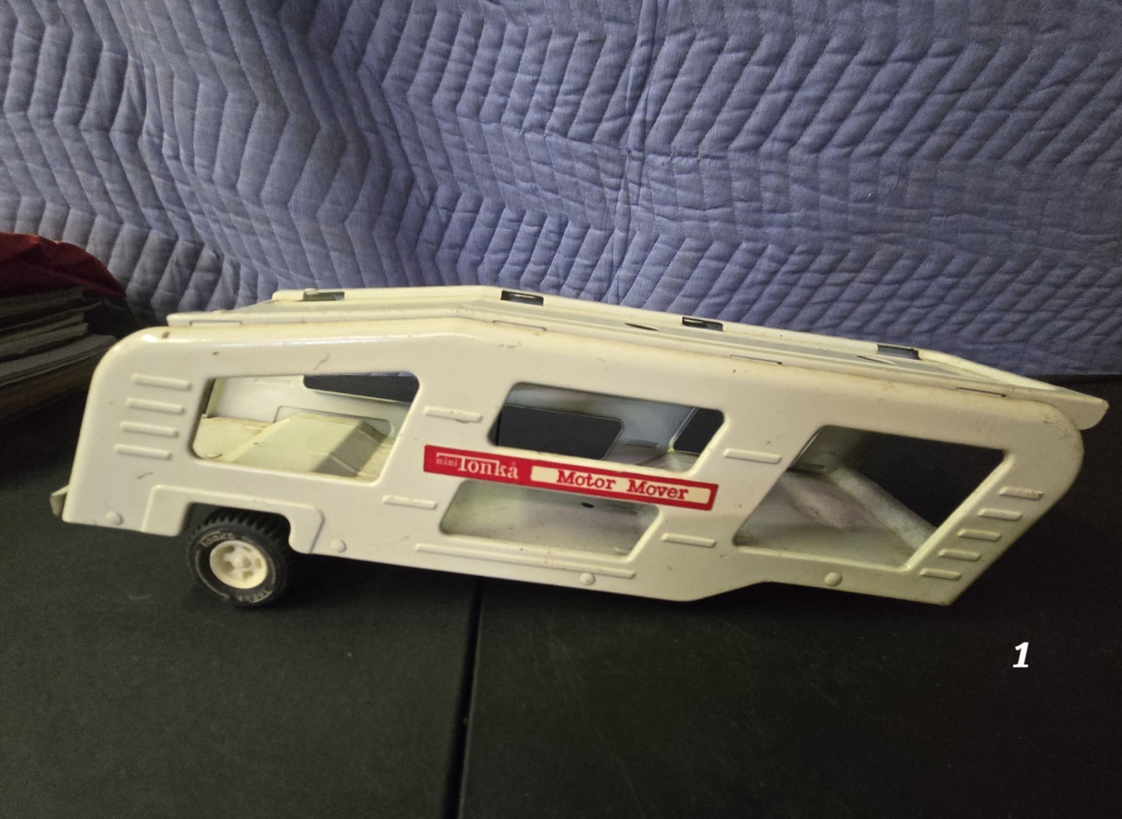Tonka Motor Mover car hauler truck. Tractor And Trailer. Vintage