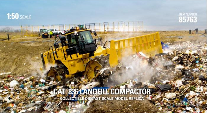 DIECAST MASTERS – Construction Equipment for Waste – CATERPILLAR 836 – 1/50…