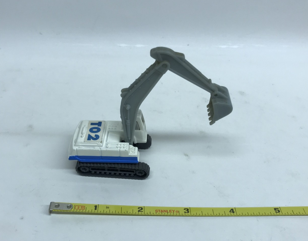 4 Unknown Brand Tracked Construction Toys T01-4 Backhoe Hammer Scraper Drill