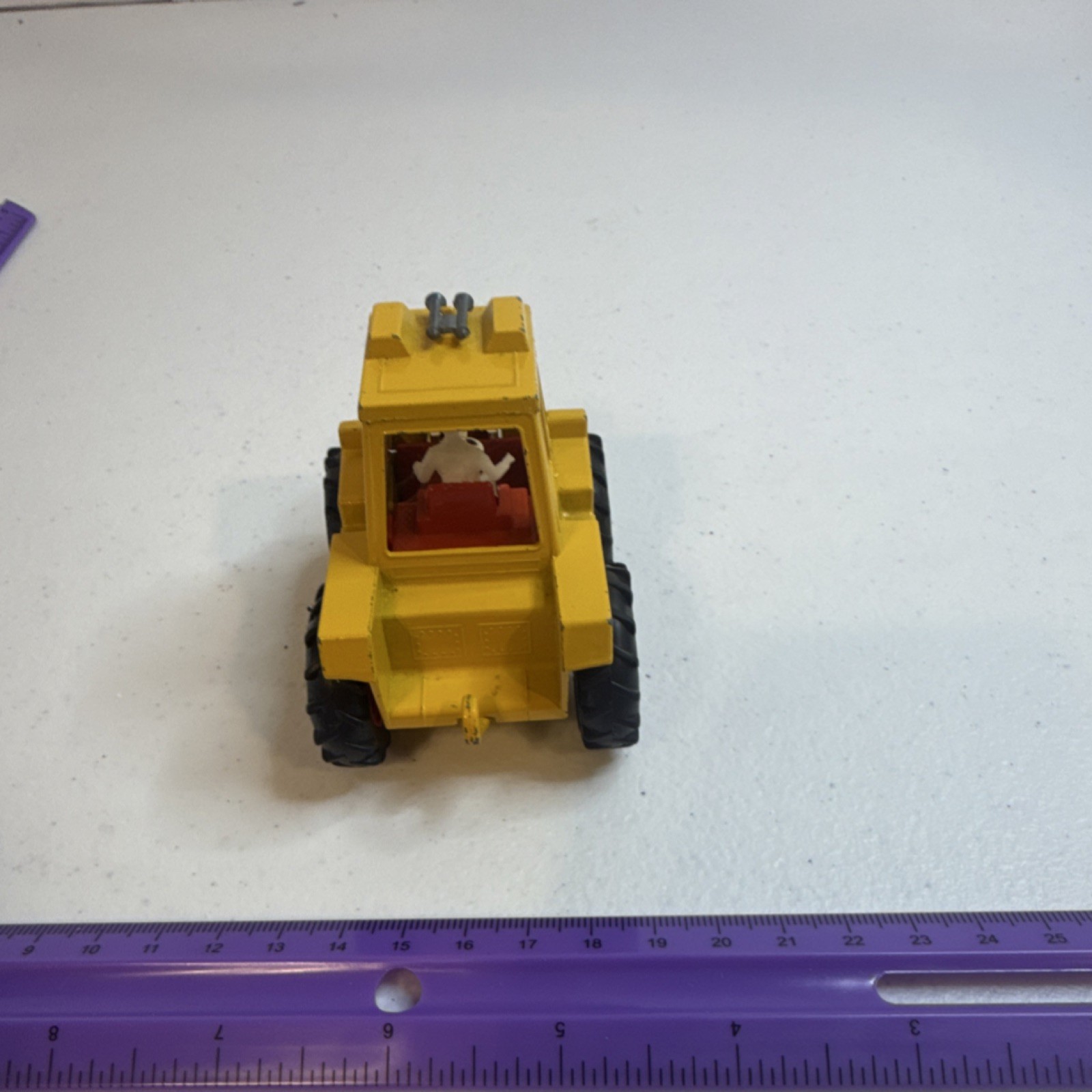 Diecast Construction Vehicle Toy Yellow Black Red w/ Red Wheels and Black Tires