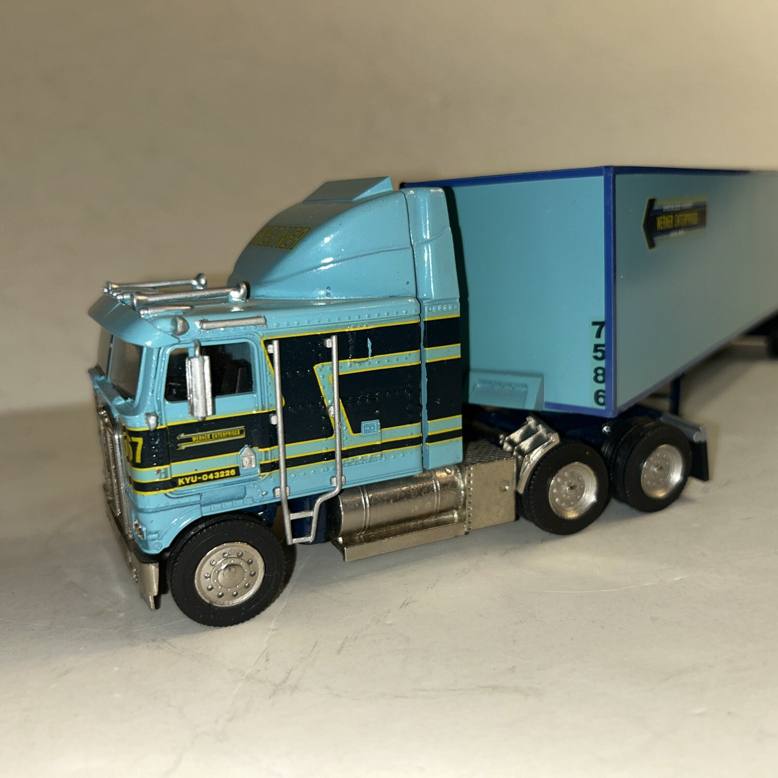 ASAM Smith Models Kenworth K100 Cabover with Van Trailer Werner Trucking