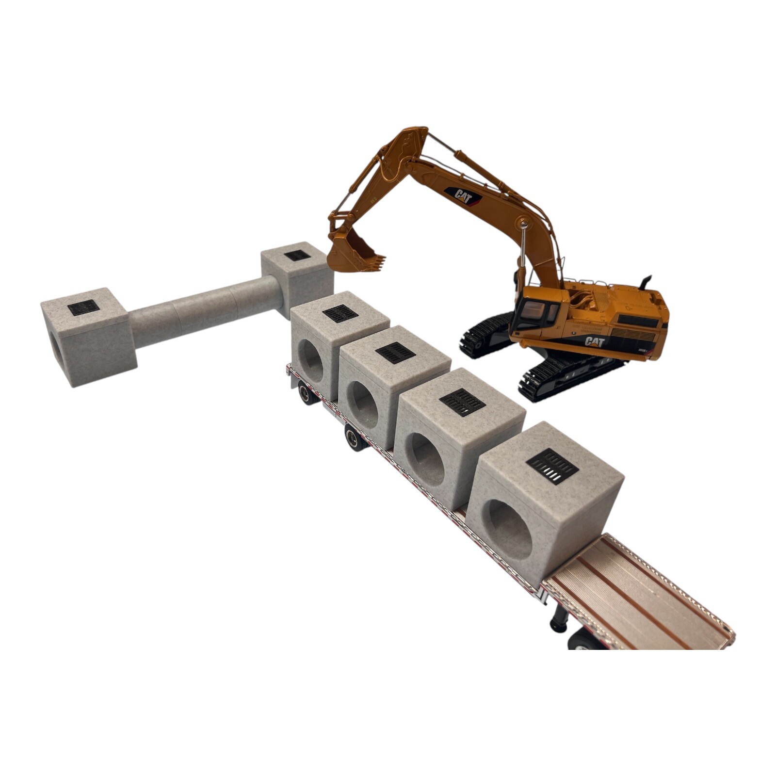 Construction Scale Model Pre Cast Storm Drain Manhole for 48&Prime; Pipe 1/50 96X96x84