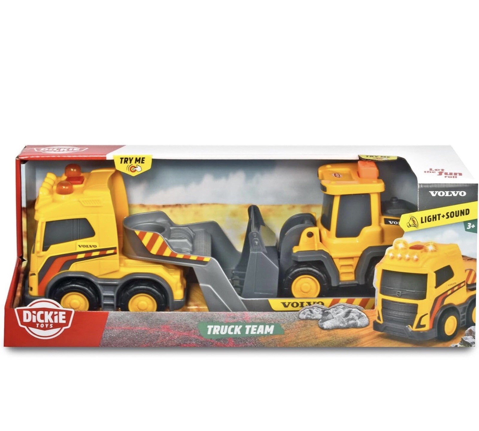 – Large Truck with Trailer and Wheel Loader – with Sound and Light Effects –