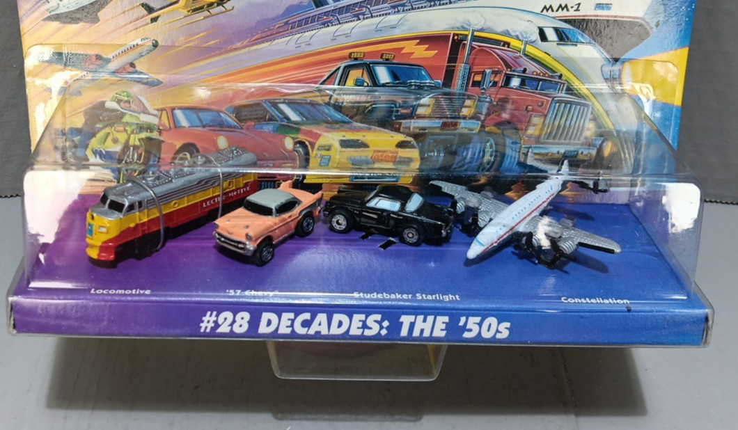 #28 Decades: The &rsquo;50s Micro Machines Sealed Set 1995 57 Chevy Studebaker