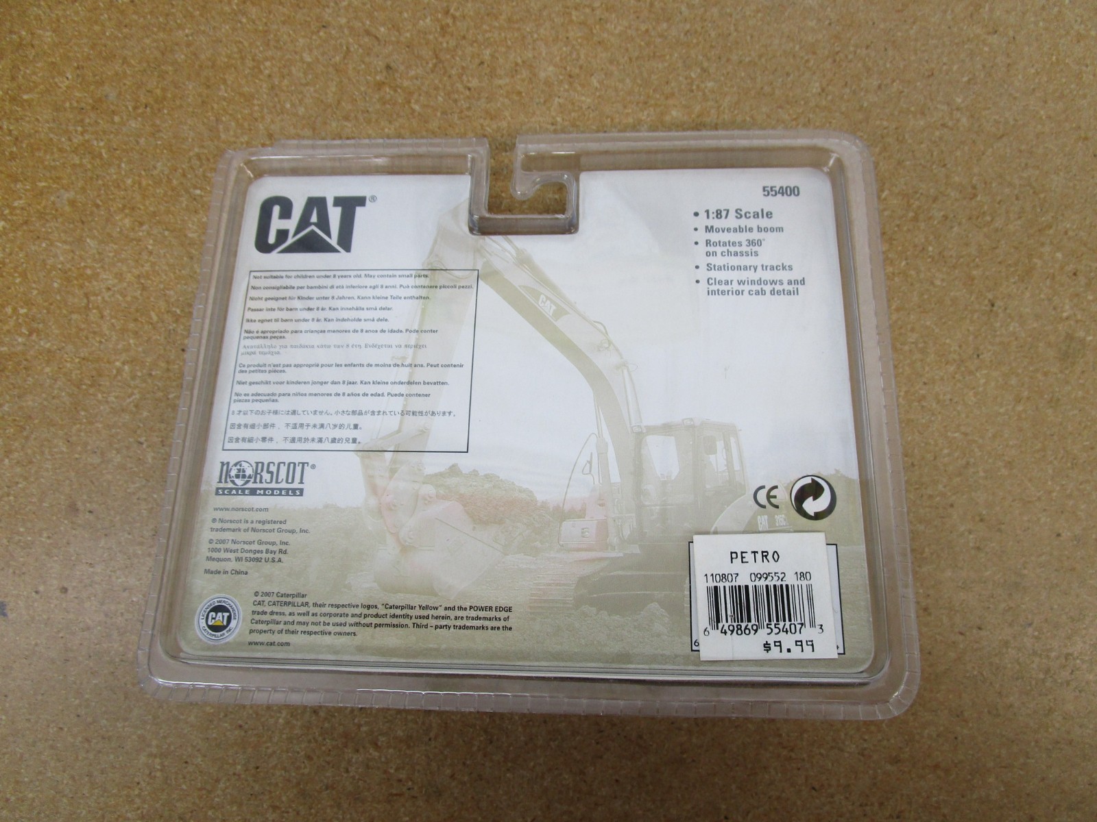CAT 315C L Excavator NORSCOT 1/87 construction diecast toy Caterpillar B7 Z
