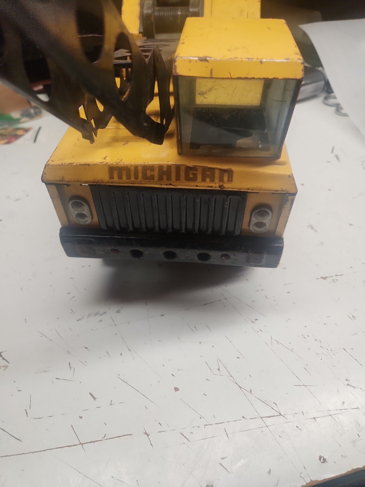 Vintage NYLINT MICHIGAN CRANE PRESSED STEEL 60&rsquo;S