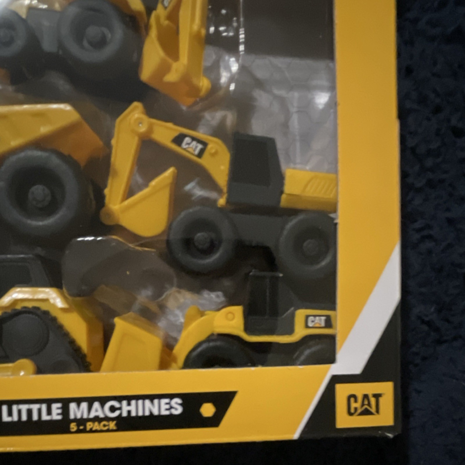 CAT Little Machines 5-Pack Construction Vehicles Yellow Black