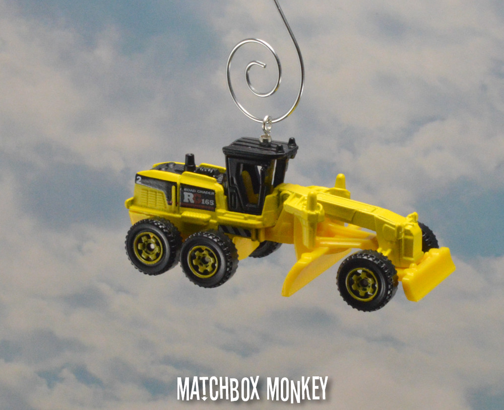 Mini Construction Road Grader Dozer Excavator Christmas Ornament CAT Deere Volvo