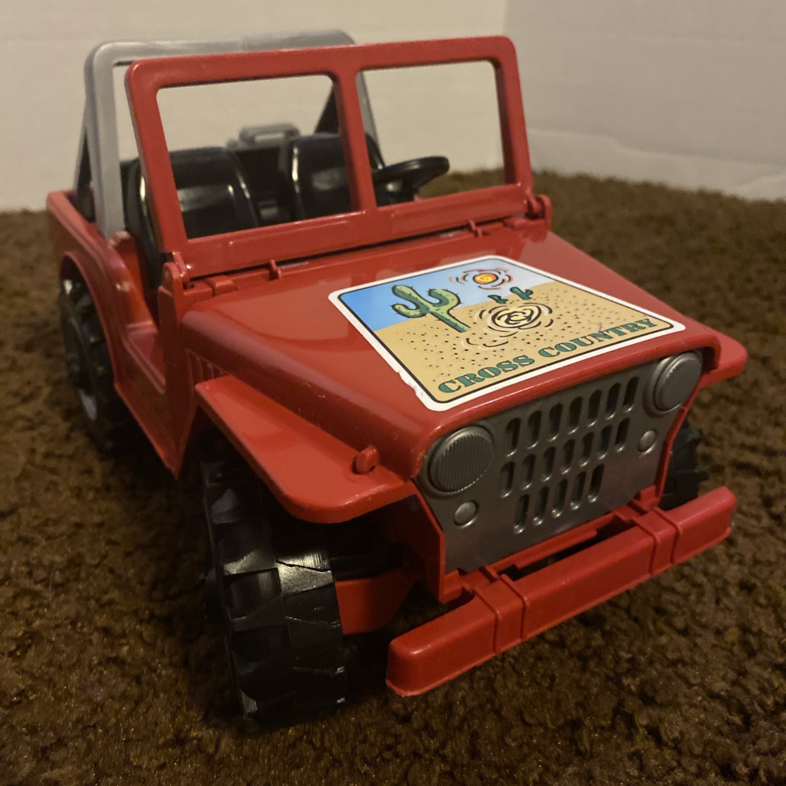 Vintage 1993 Bruder Cross Country Red Jeep Wrangler Made In Germany Gas Tank
