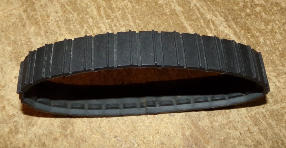 6&Prime;long by 3/4&Prime; wide toy equipment rubber track in good shape used