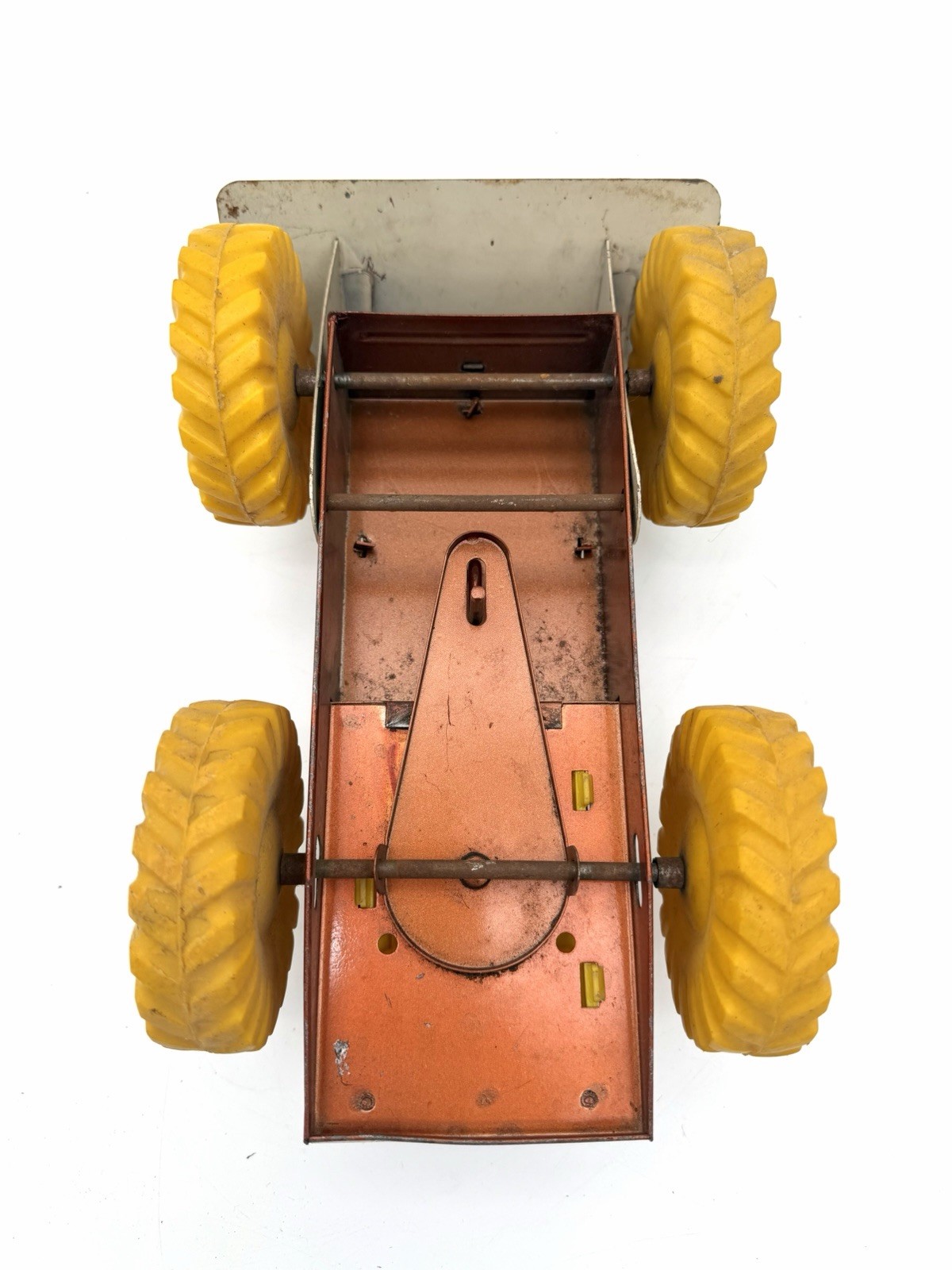 Vintage Structo Pressed Steel Tractor Scraper Dozer Working Steering Toy