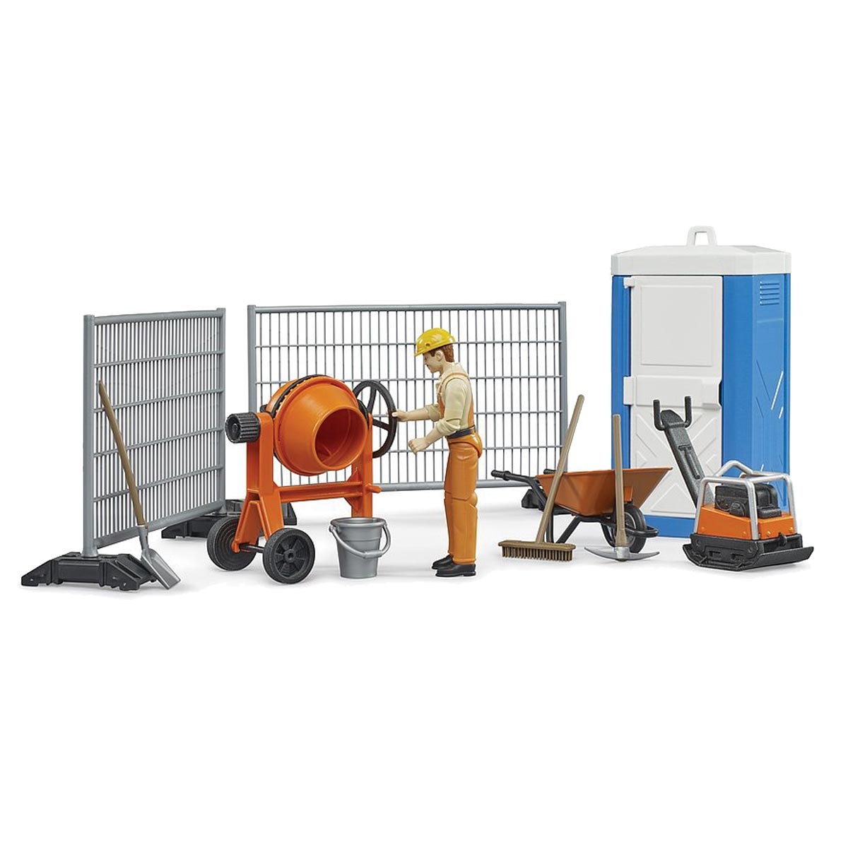 Bruder Bworld 1/16 Construction Set: Mixer, Railings, Figure, Accessories 62008