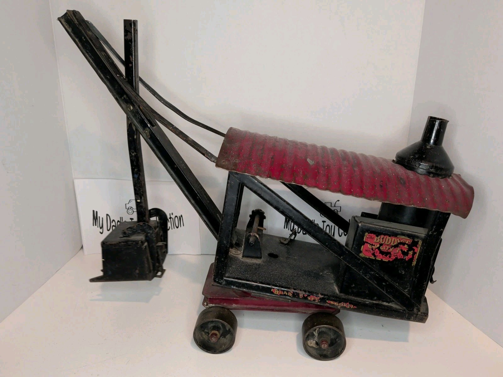 Antique Buddy L Steam Shovel Pressed Steel 1920&rsquo;s Vintage Toy Rare READ!!
