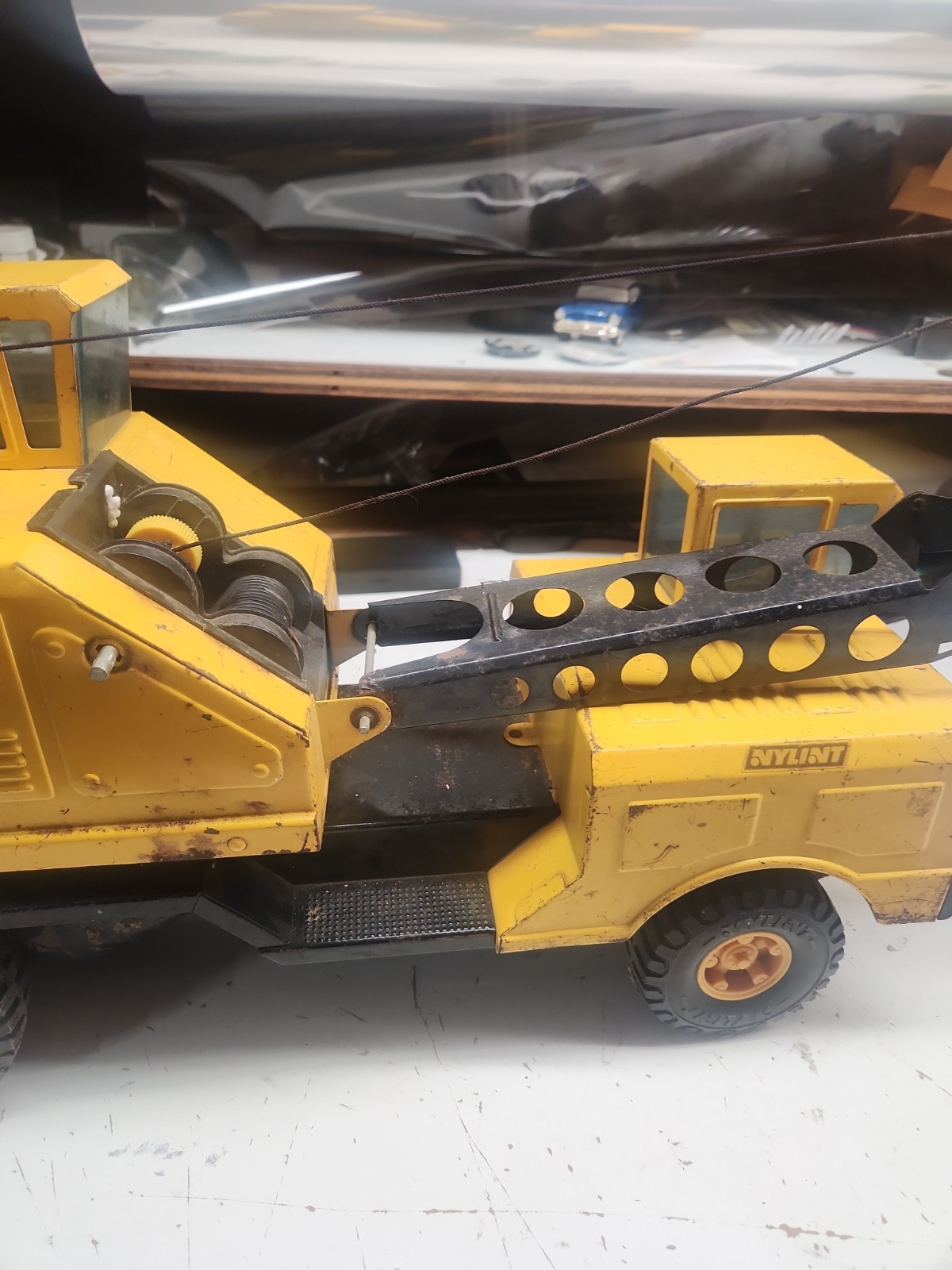 Vintage NYLINT MICHIGAN CRANE PRESSED STEEL 60&rsquo;S