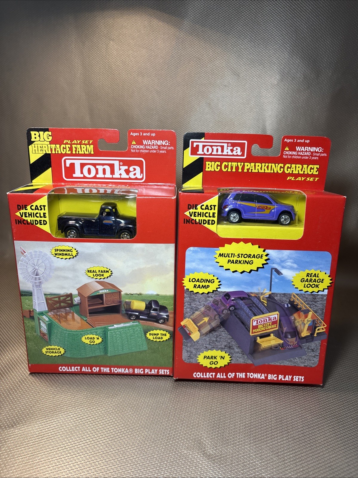 Tonka Big City Parking Garage And Heritage Farm Play Set Hasbro EJS