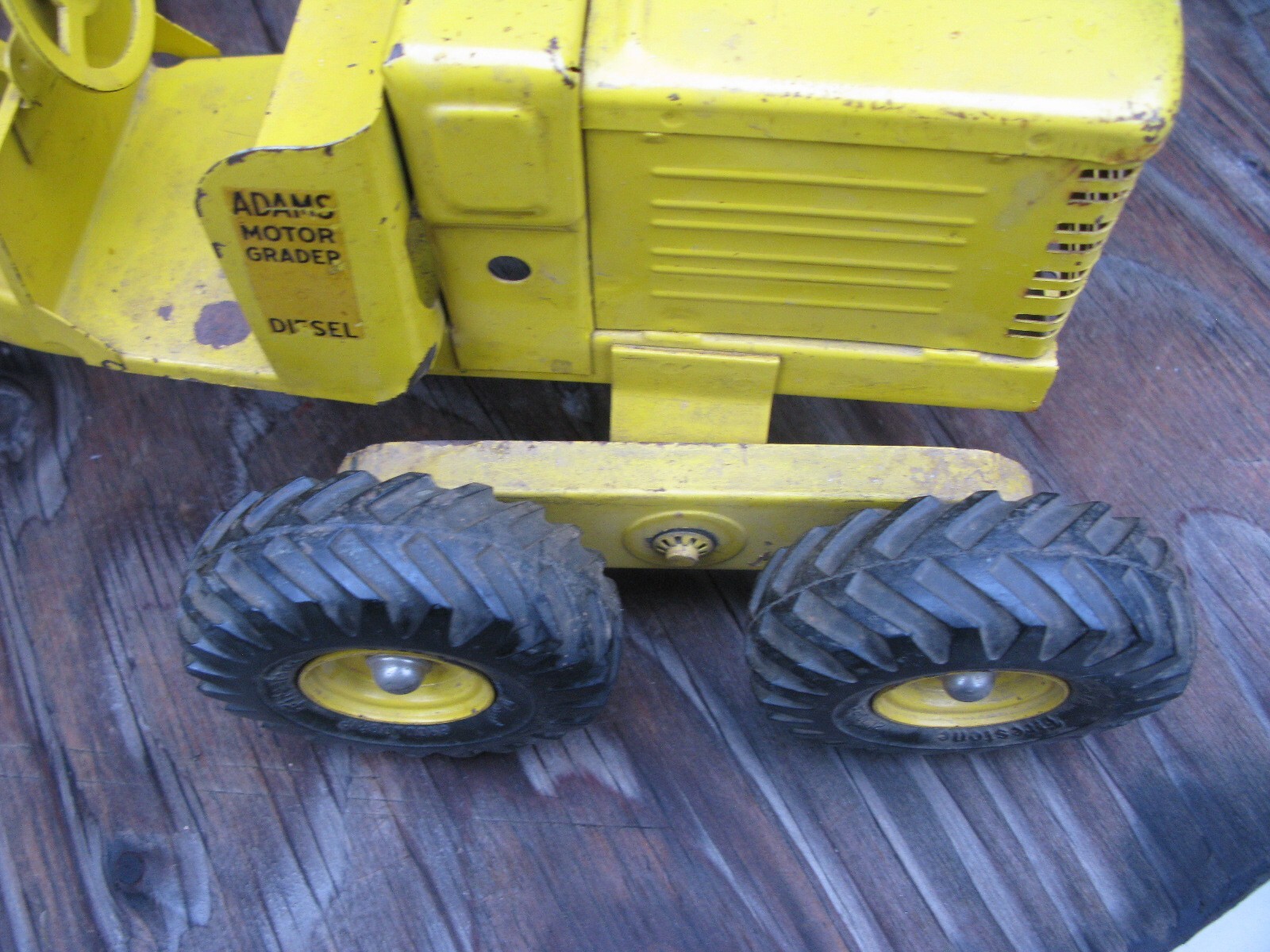 Vintage DOEPKE ADAMS Pressed Steel Motor Grader Model Toy Tractor 26&Prime; 1950s USA
