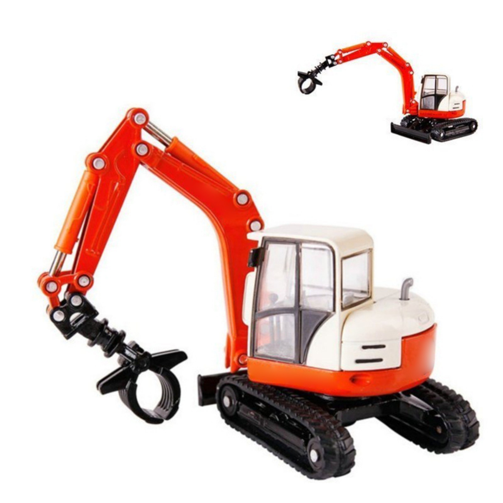 17cm Alloy 1/50 Tracked Wood Grabbers Construction Vehicle Simulation Model