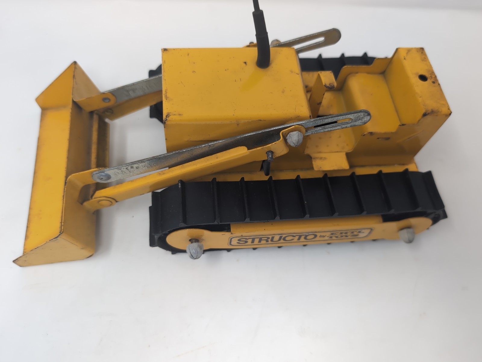 Vintage 1970s Structo by ERTL Toys Pressed Steel Hi-Lift Bulldozer Complete