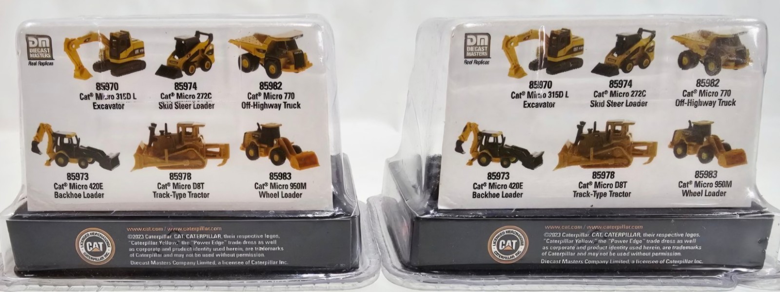 Micro Constructors Diecast CAT Caterpillar 272C Skid Steer & 420E Backhoe Loader