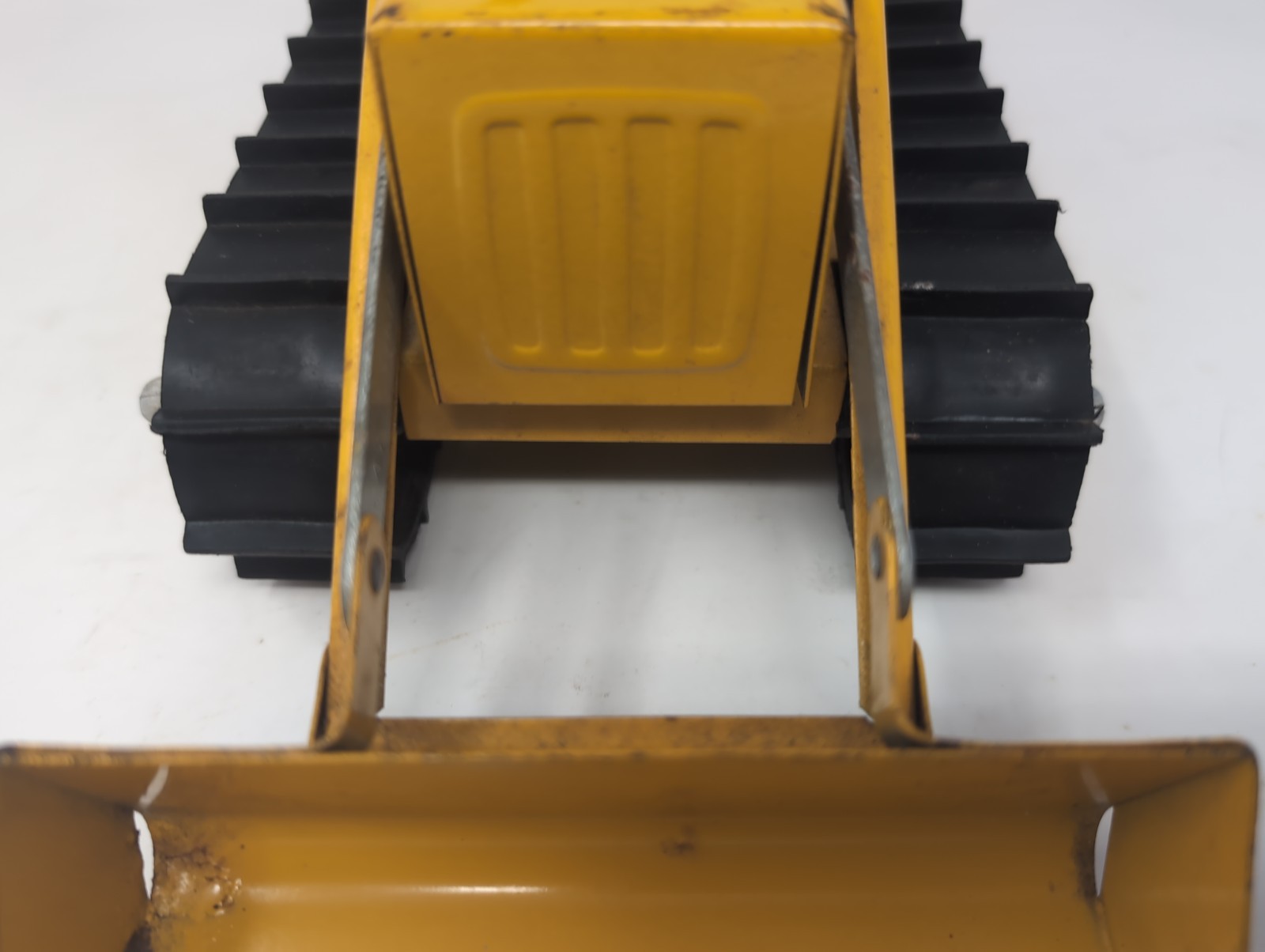 Vintage 1970s Structo by ERTL Toys Pressed Steel Hi-Lift Bulldozer Complete