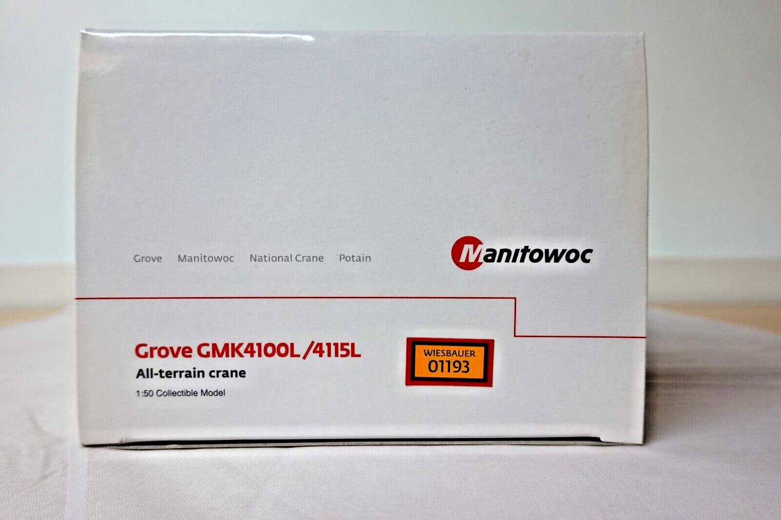 TWH 090-01193 WIESBAUER GMBH & CO KG GROVE GMK4100L CRANE – 1:50 SCALE NIB