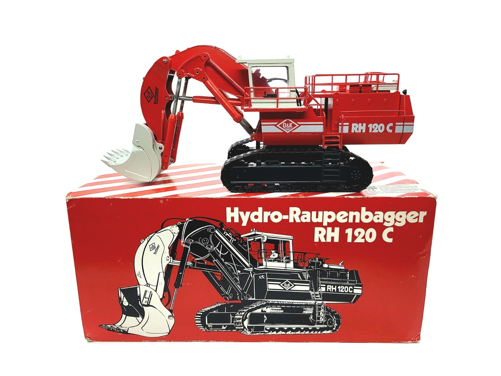 O&K RH120C Mining Front Shovel Red Stick Conrad 1:50 Scale Diecast Model #2771.0