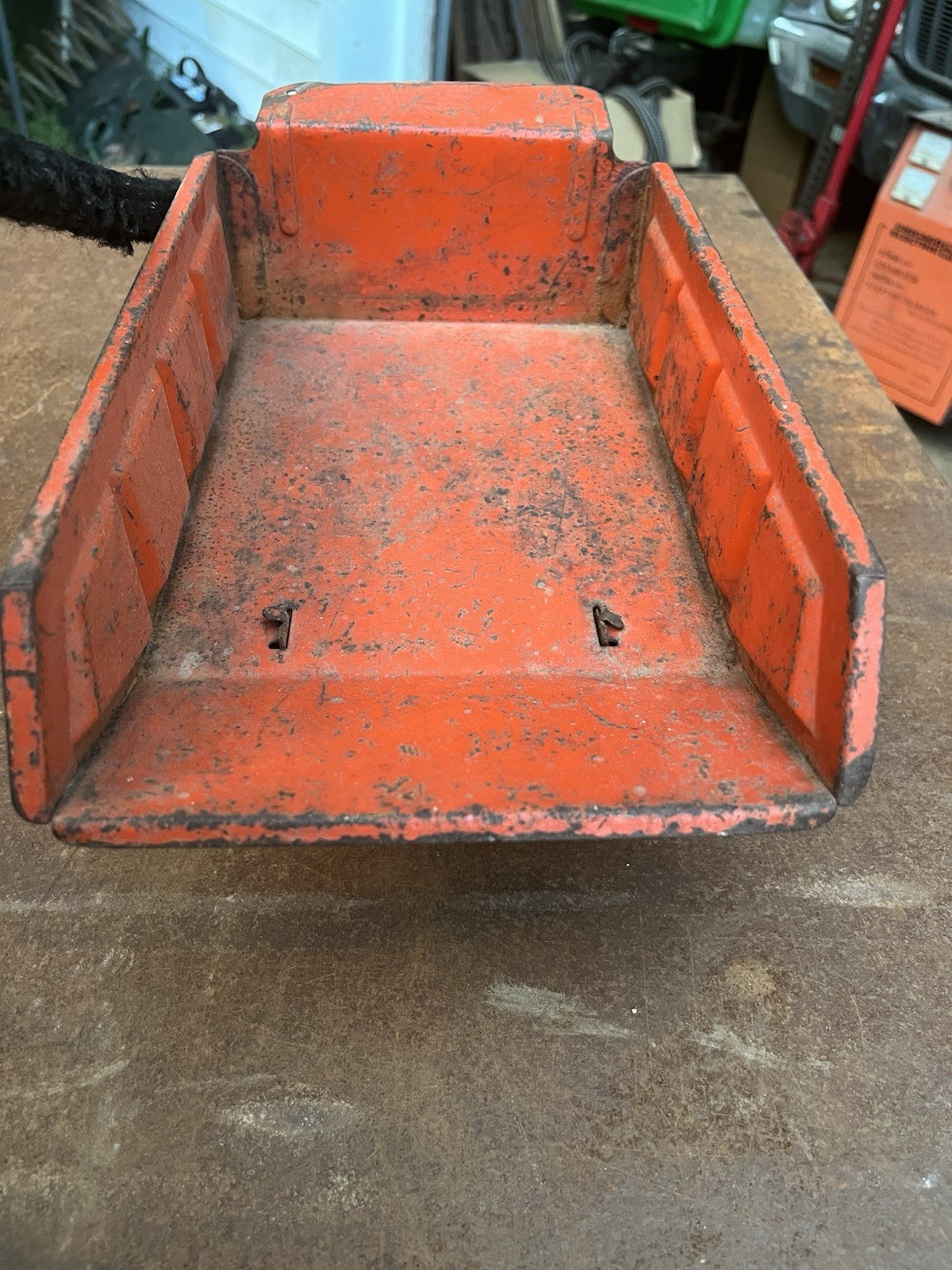 Marx Orange Metal Toy Dump Truck